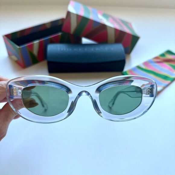 New Cult Gaia X Thiery Lasry Jazz 47mm oval sunglasses in clear frame color main image 11